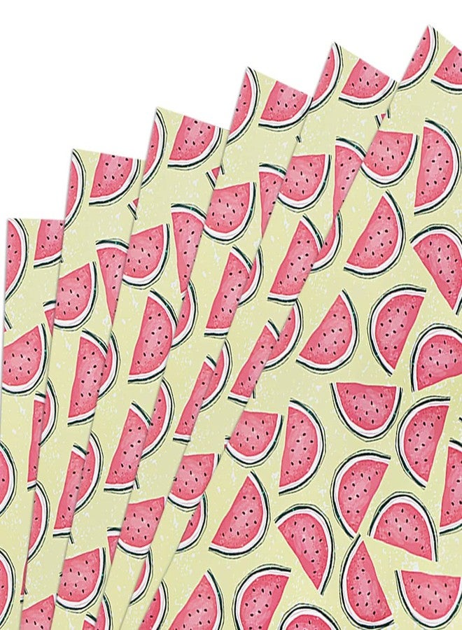 Boerni Watermelon Fruit Wrapping Paper For Kids 6 Sheets, Cute Fruity Design DIY Gift Wrap Red Wrapping Paper for Summer Theme Birthday Aloha Luau Pool Beach Party, Holiday, Wedding, Baby Shower, Christmas - Image 4